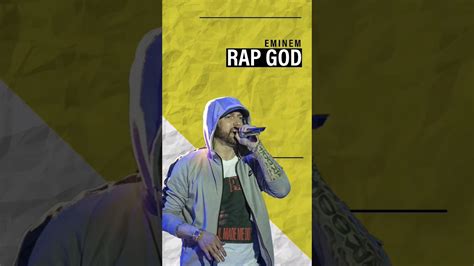 Eminem Rap God Eminem Slimshady Shorts Youtube