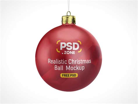 Christmas Ball Tree Ornament Psd Mockup • Psd Mockups