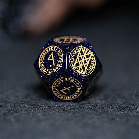 Urwizards Dnd Engraved Blue Sandstone Dice Set Nordic Style In 2022