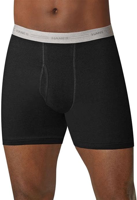 Hanes Mens Tagless Boxer Briefs With Comfort Flex Waistband Large Blackgrey 5 Pack At