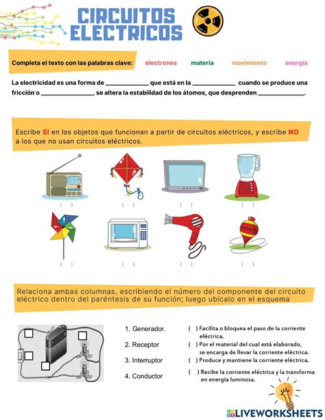 Circuitos eléctricos online exercise for Quinto de Primaria Education Elis Slg