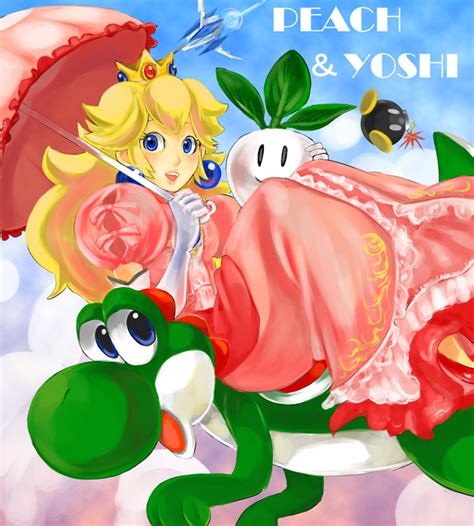 Princess Peach Yoshi And Bob Omb Mario And 2 More Danbooru