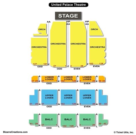 United Palace Theatre Seating Chart Elcho Table