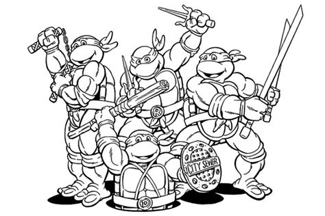 20 Free Printable Teenage Mutant Ninja Turtles Coloring Pages