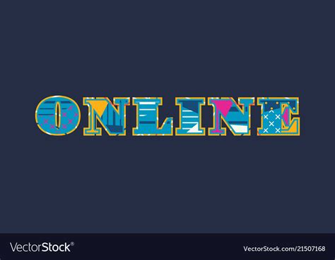 Online Concept Word Art Royalty Free Vector Image