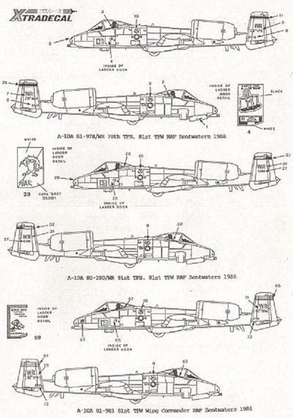 Xtradecal X48006 148 Usafe Part 2 Ef 111a F 111f A 10a Model Decals