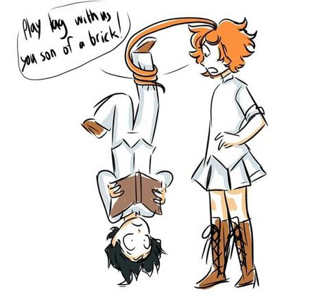 Pin By Lindsey Serrano On Emma And Ray Neverland Neverland Art Funny Art Memes