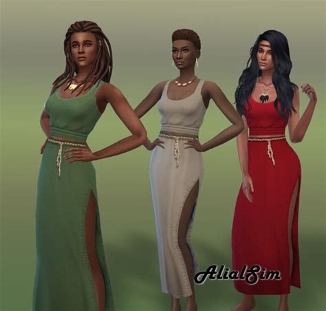 Split Skirt And Tank Top At Alial Sim Sims 4 Updates