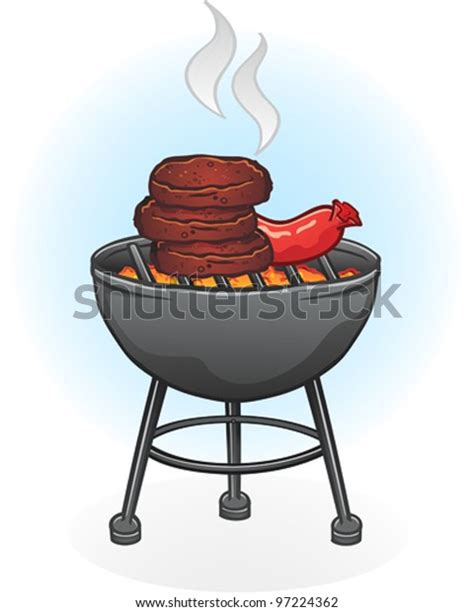 Barbecue Grill Cartoon Illustration Stock Vector Royalty Free 97224362