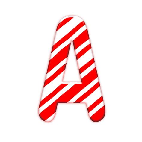 Candy Cane Letters Printables