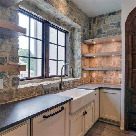 Top 60 Best Kitchen Stone Backsplash Ideas Interior Designs Rustic