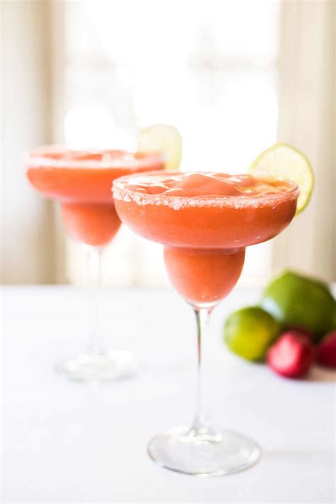 Blended Strawberry Mango Margarita Tastes Lovely