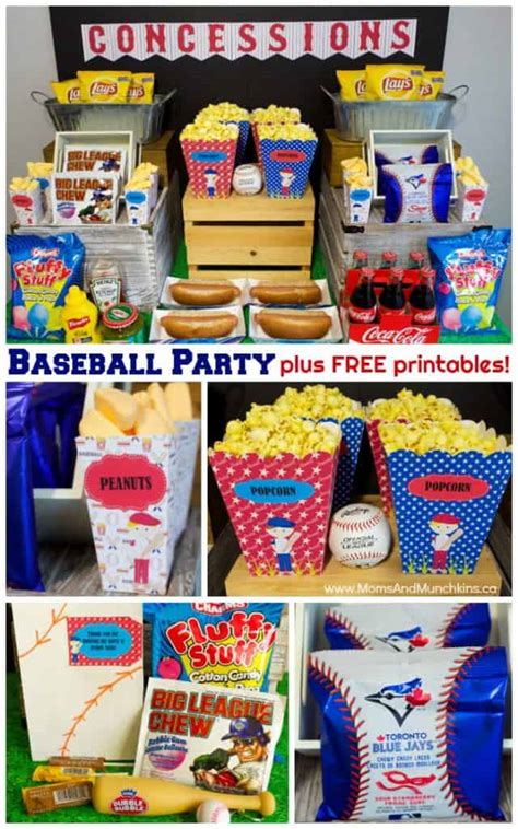 Baseball Party Ideas Plus Free Printables Moms And Munchkins