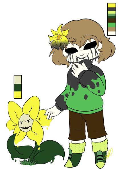 Paint Tale Chara And Flowey Undertale Aus Amino