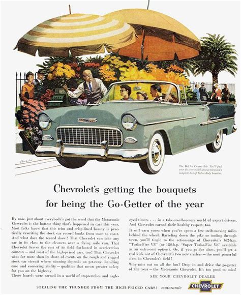 1955 Chevy Bel Air Convertible Ad Anúncios Vintage 1955 Chevrolet