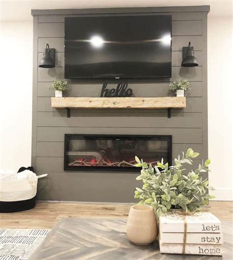 Stylish Yet Practical Electric Fireplace Ideas With TV Above