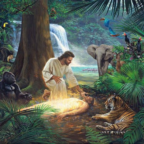 Nathan Greene SEVEN 7 DAYS OF CREATION 5x7 Bible Biblical Postcard Art