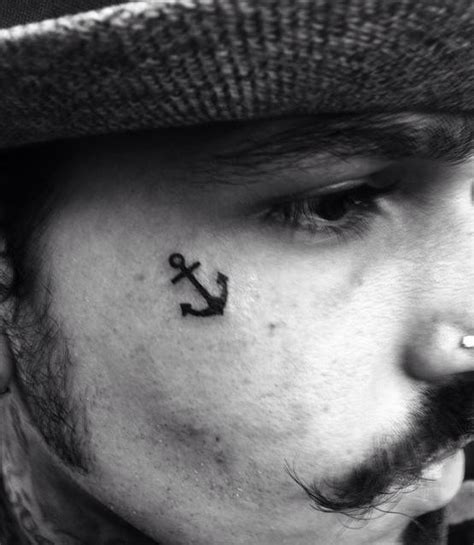Anchor Tattoo On The Face