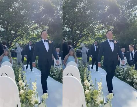 Cameras Capture Moment Classless Guest Clashes With Groom Walking Down The Aisle