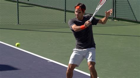 Roger federer slow motion forehand backhand volley slide. Roger Federer Backhand in Slow Motion