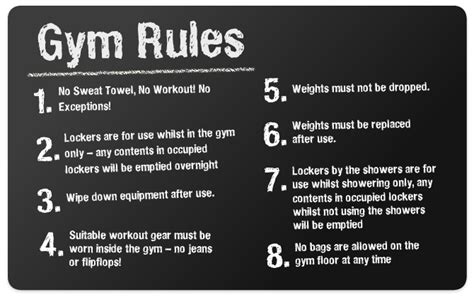 Gym Training Gym Training Rules