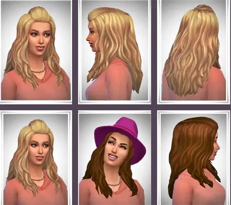Birksches Sims Blog Alice Halfup Hair Sims 4 Hairs
