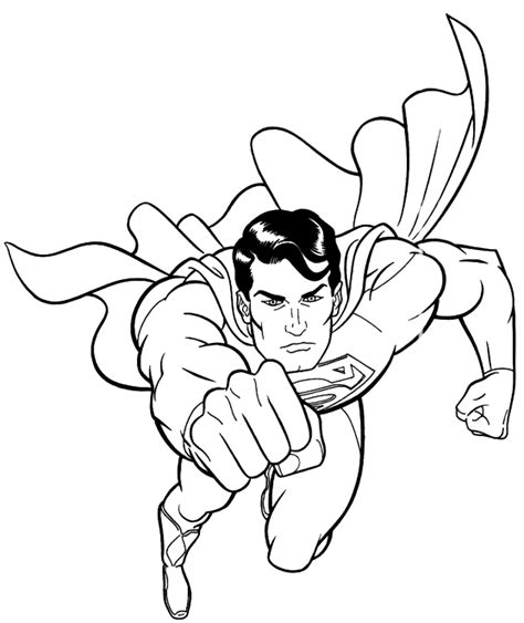 Disegno Di Superman In Azione Da Colorare