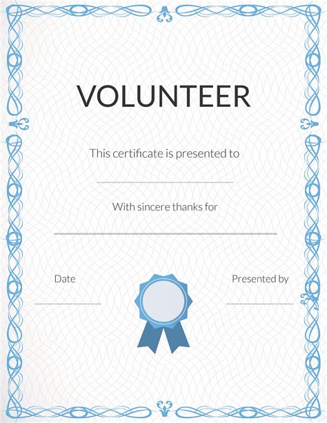 Free Volunteer Appreciation Certificates — Volunteer Appreciation Awards