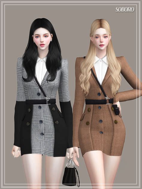 Soboro Posts Tagged S4 Clothing In 2021 Sims 4 Dresses Sims 4