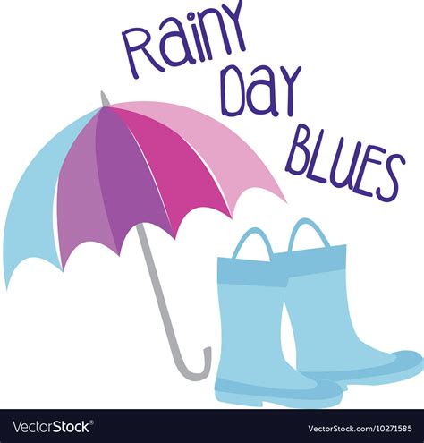 Rainy Day Blues Royalty Free Vector Image Vectorstock