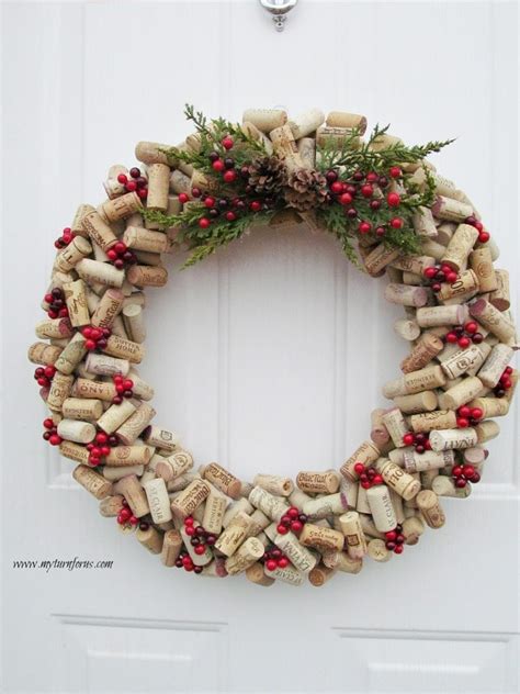 How To Make A Christmas Wine Cork Wreath Today My Turn For Us