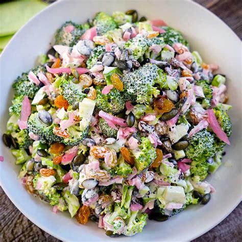 Broccoli slaw, broccoli pasta salad, and broccoli salad with bacon are just a few of the delicious and easy broccoli salad recipes you will find at allrecipes. Cold Broccoli Salad with Tarragon Dressing - Kevin Is Cooking