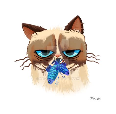 Grumpy horoscope - Pisces by VitaG | Grumpy cat, Grumpy cat art, Horoscope pisces