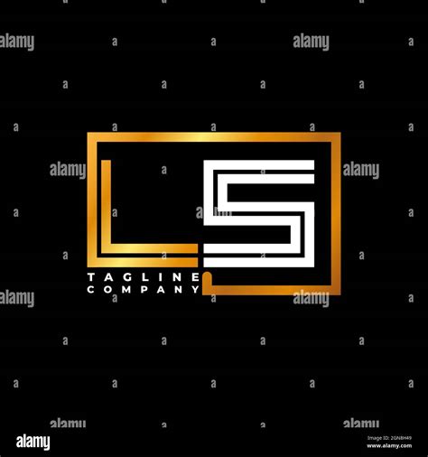 Ls Logo Letter Monogram Shape Line Golden Vector Template Business
