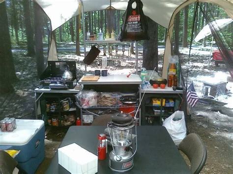 Camp Kitchen Set Up Camping Kitchen Set Campsite Setup Camping Glamping