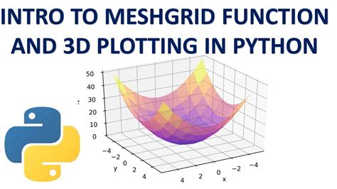 Easy Introduction To Pythons Meshgrid Function And 3d Plotting In