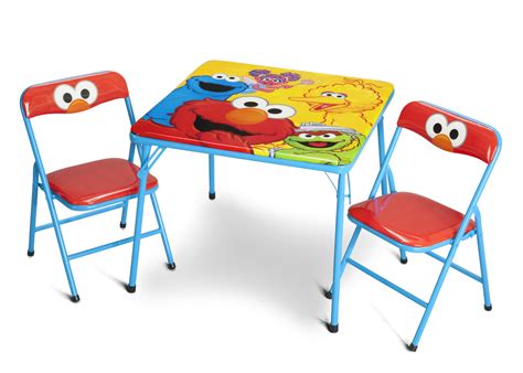 Sesame Street Metal Folding Table And Chair Set Deltaplayground