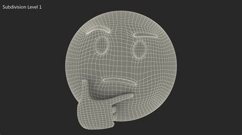 3d Thinking Emoji Turbosquid 1533427