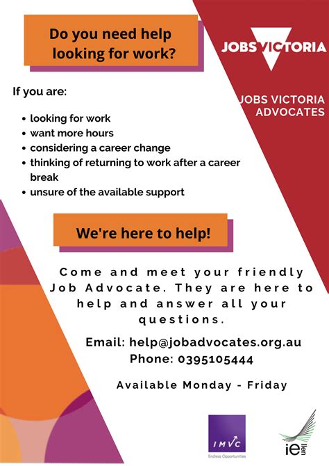 Job Victoria Advocates Inner Eastern Local Learning And Employment