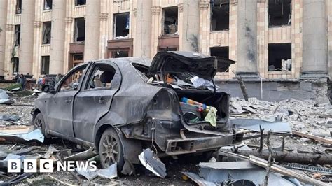 Ukraine Conflict Russia Bombs Kharkivs Freedom Square And Opera House
