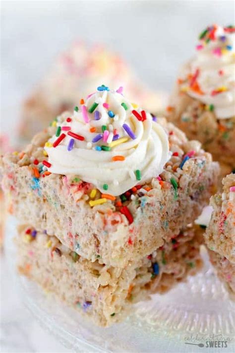 Birthday Sprinkle Rice Krispie Treats Celebrating Sweets