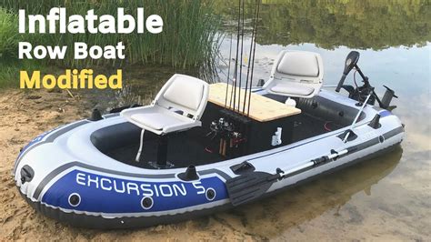 Inflatable Row Boat Modified Into A Legit Fishing Boat How To Make It