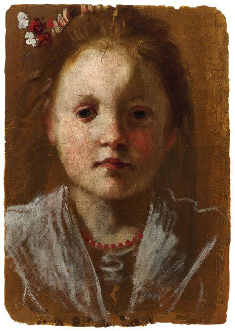 Annibale Carracci Portrait Of A Young Girl Old Master Drawings