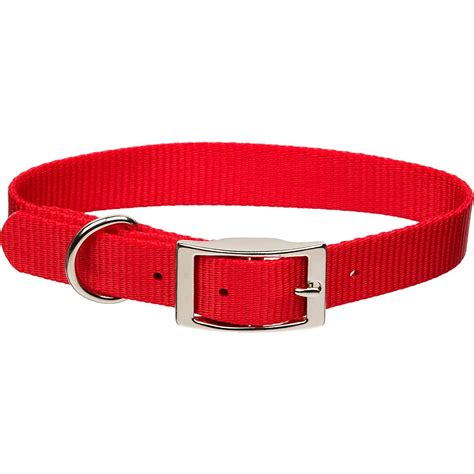 Coastal Pet Metal Buckle Nylon Personalized Dog Collar In Red 1 Width
