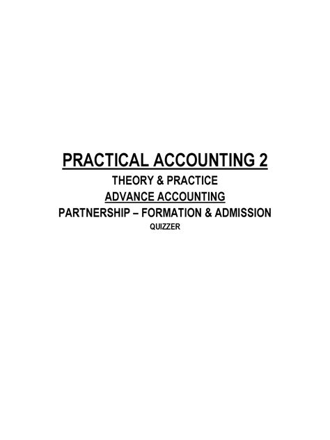 Dlscrib Problem Practical Accounting 2 Theory And Practice Advance