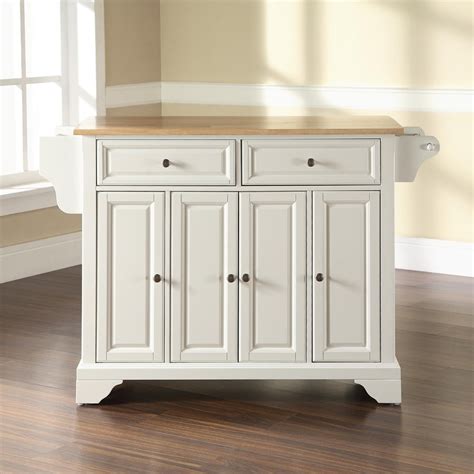 Our finished bbq island and outdoor kitchen. Crosley Furniture White Craftsman Kitchen Island at Lowes.com