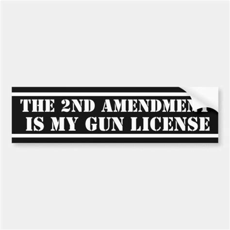 Gun License Bumper Sticker Zazzle