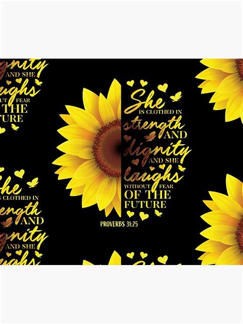 Sunflower Christian Bible Verse Proverbs 31 Comforter For Sale By