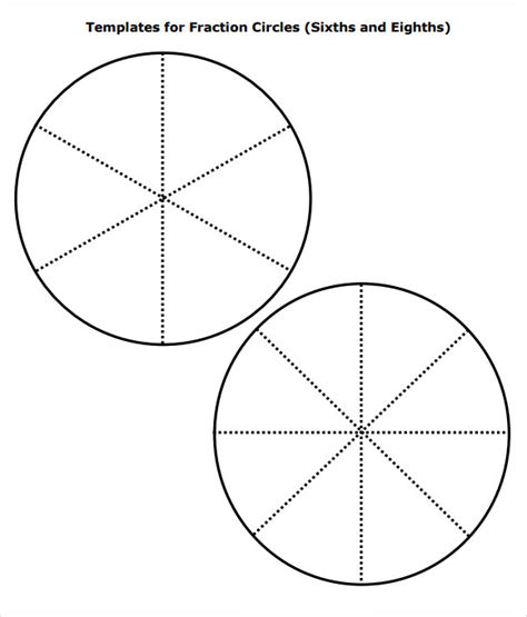 Circle Fractions Printable