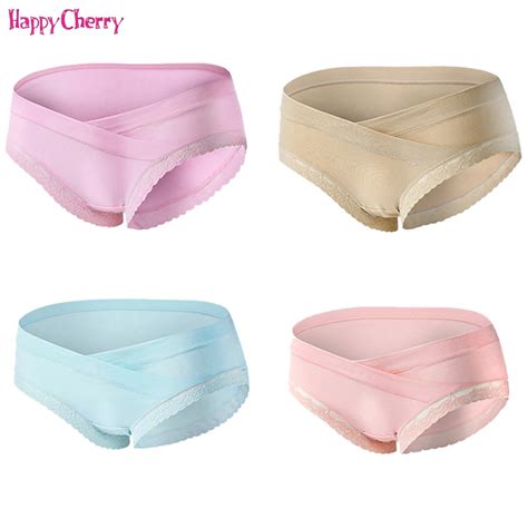 Happy Cherry 4 Pcslot Pregnancy Panties Cotton Maternity Nursing Underwear Short Low Waist
